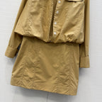 Faux Two-Piece Shirt Dress