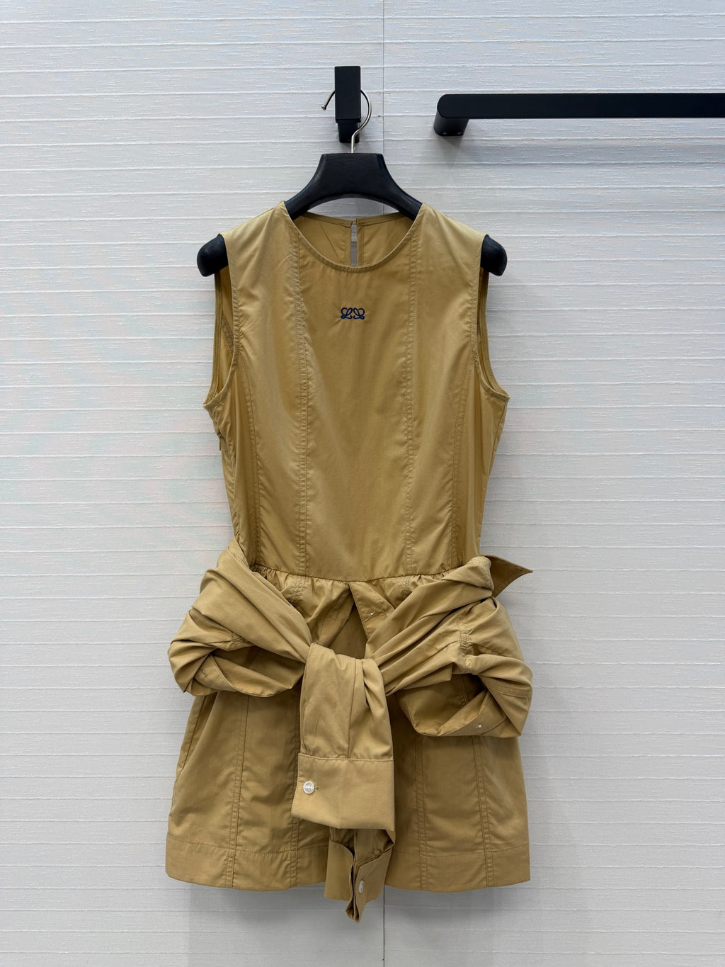 Faux Two-Piece Shirt Dress