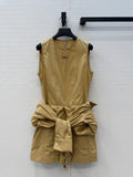 Faux Two-Piece Shirt Dress