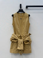 Faux Two-Piece Shirt Dress