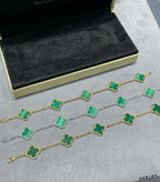 Four-Leaf Clover Stone Bracelet | Premium Quality|