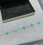 Four-Leaf Clover Stone Bracelet | Premium Quality|