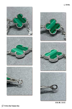 Four-Leaf Clover Stone Bracelet | Premium Quality|