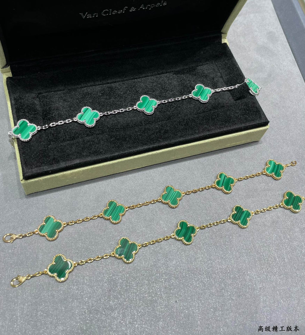 Four-Leaf Clover Stone Bracelet | Premium Quality|
