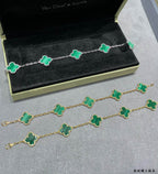 Four-Leaf Clover Stone Bracelet | Premium Quality|