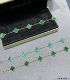 Four-Leaf Clover Stone Bracelet | Premium Quality|