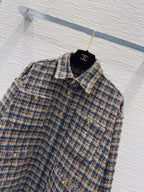 Contrast Check Logo Button Shirt Jacket | 2026