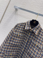 Contrast Check Logo Button Shirt Jacket | 2026