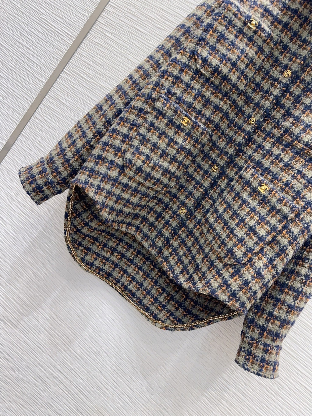 Contrast Check Logo Button Shirt Jacket | 2026