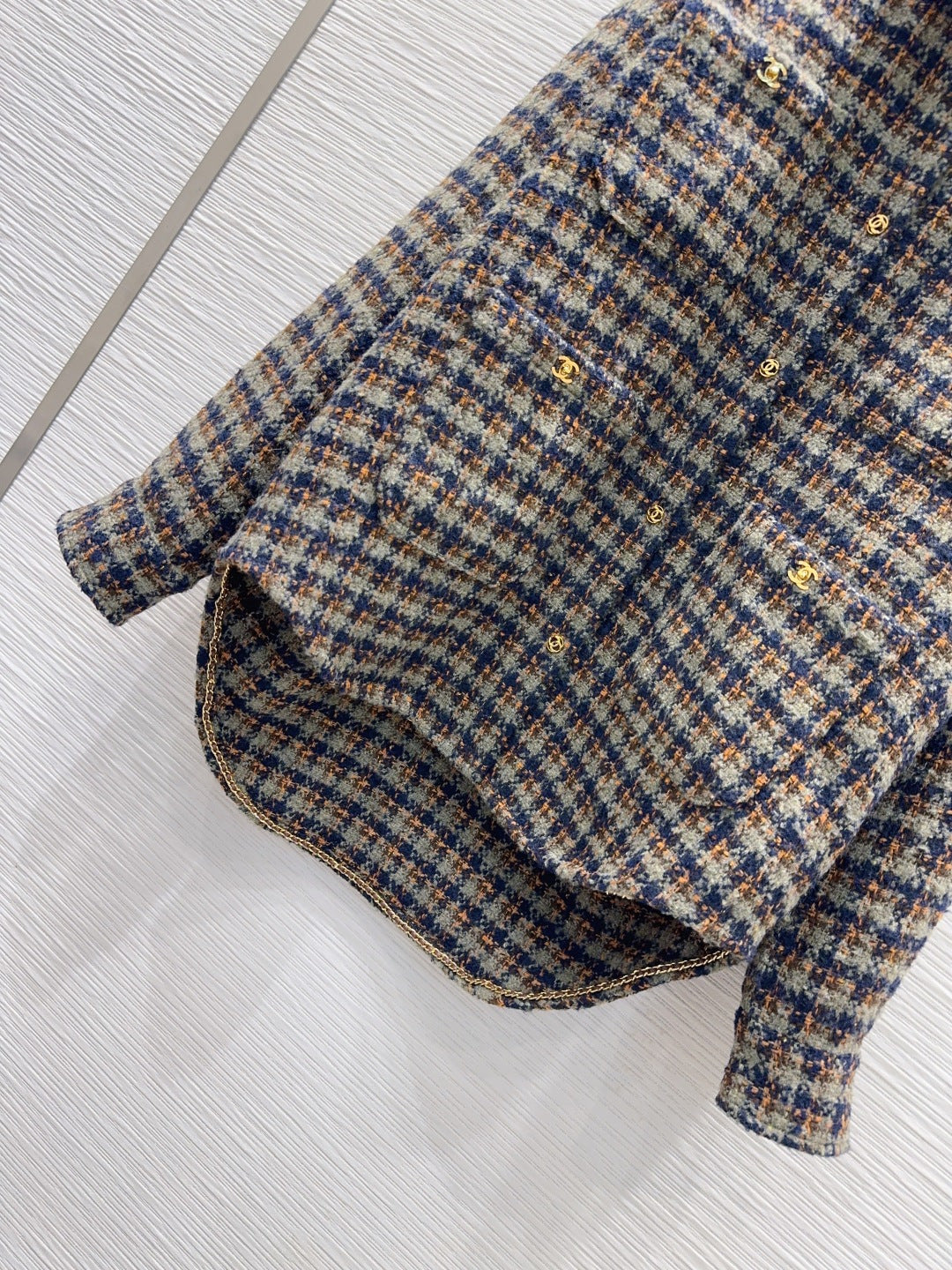 Contrast Check Logo Button Shirt Jacket | 2026