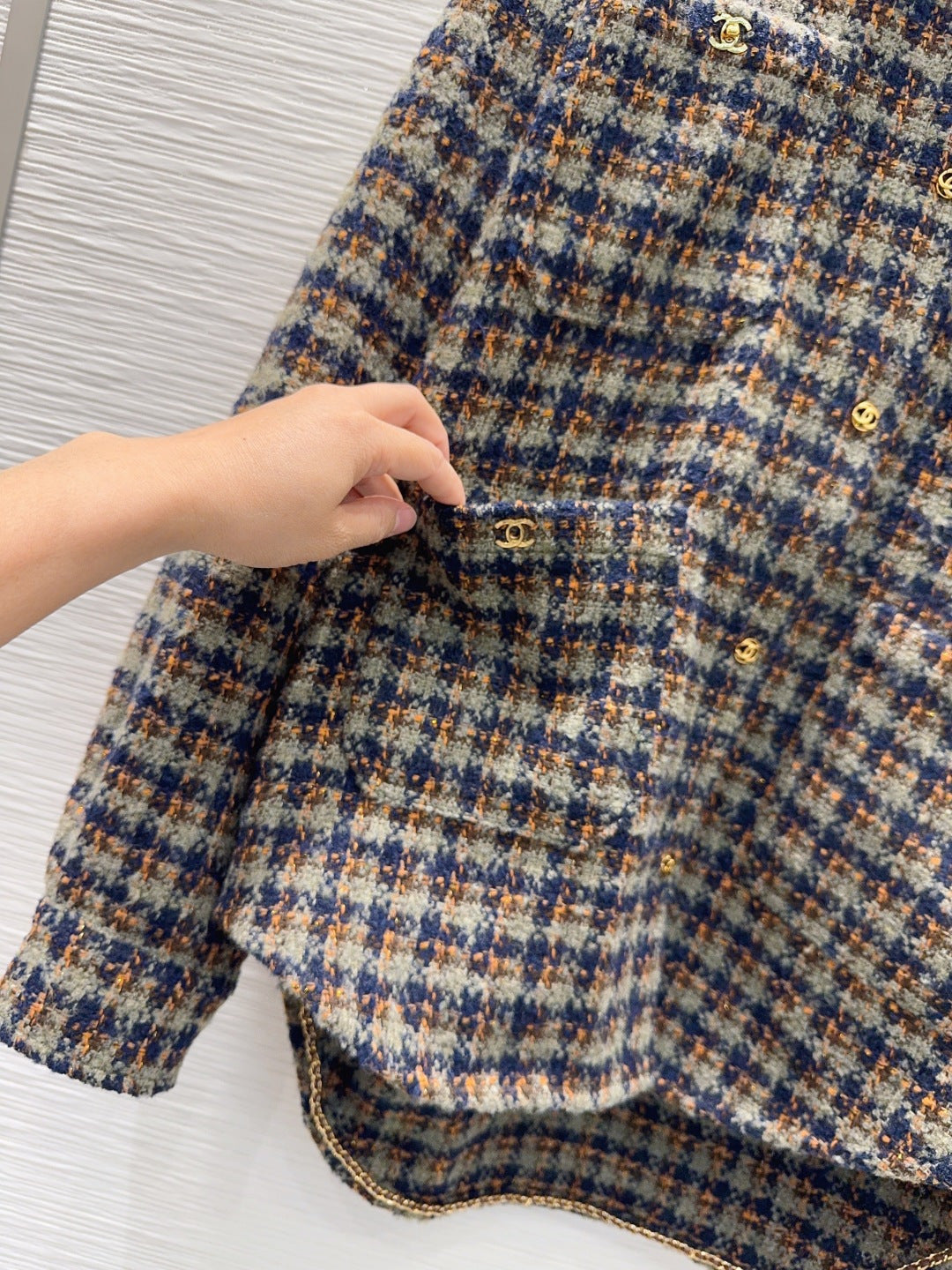 Contrast Check Logo Button Shirt Jacket | 2026