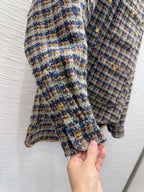 Contrast Check Logo Button Shirt Jacket | 2026