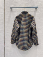 Contrast Check Logo Button Shirt Jacket | 2026