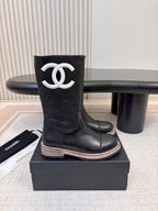 26 AW Quilted Logo Mid-Calf Boot