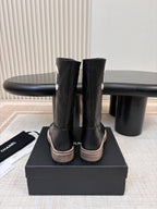 26 AW Quilted Logo Mid-Calf Boot