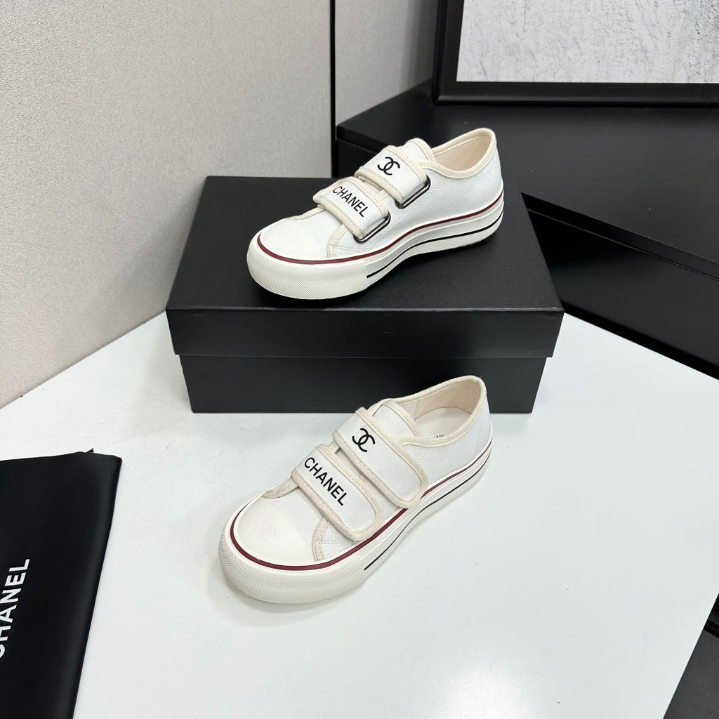 Velcro Platform Canvas Sneaker