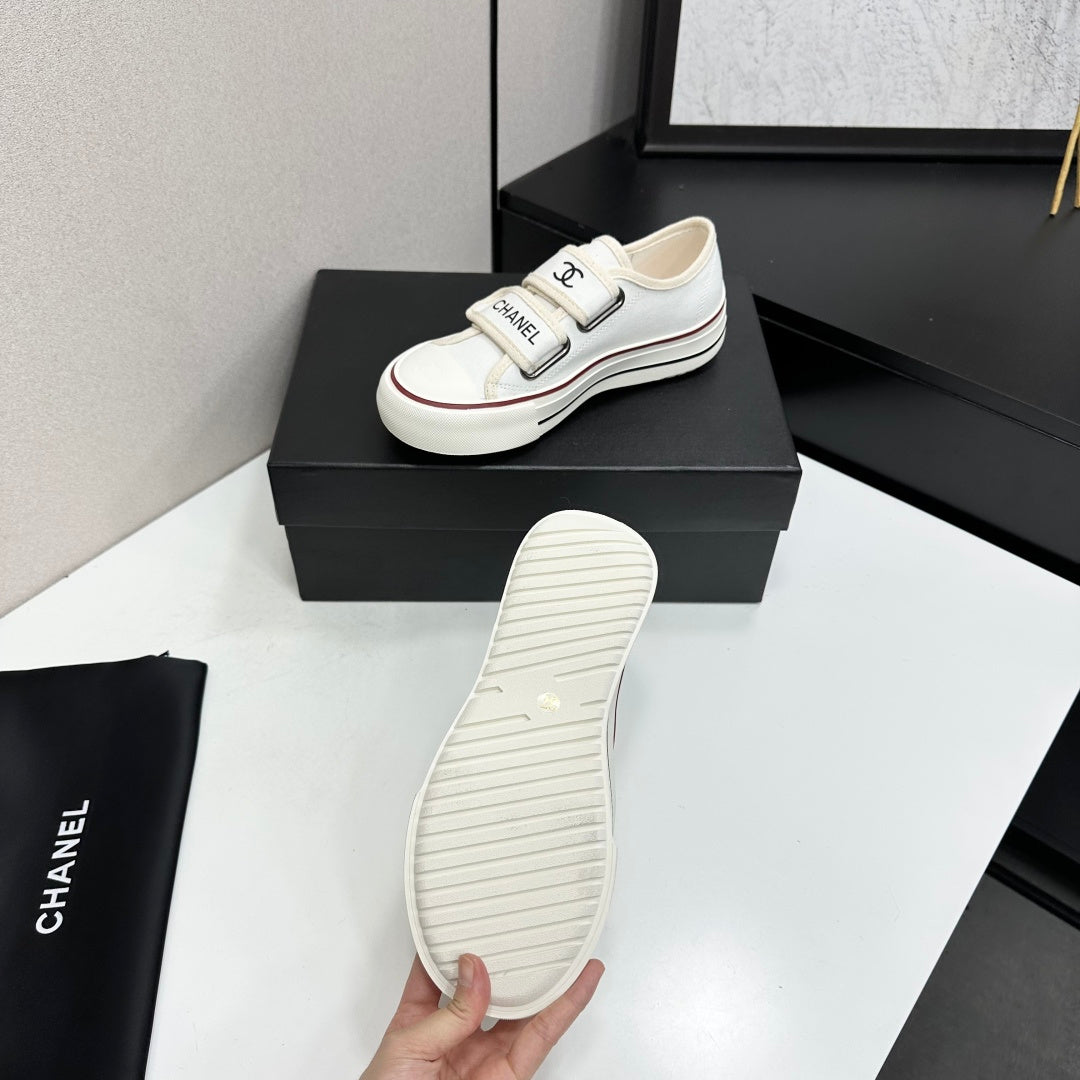 Velcro Platform Canvas Sneaker