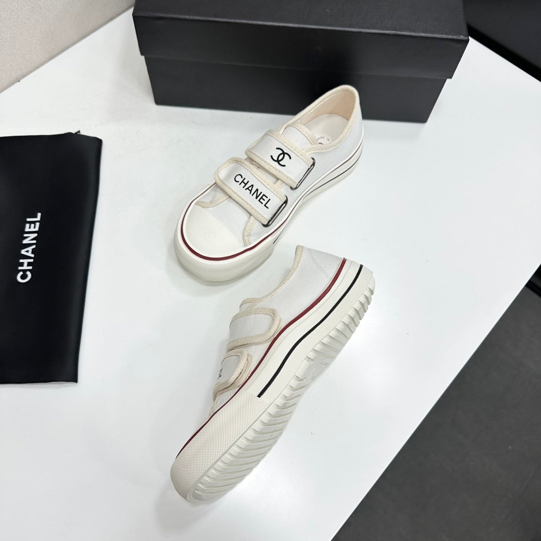 Velcro Platform Canvas Sneaker