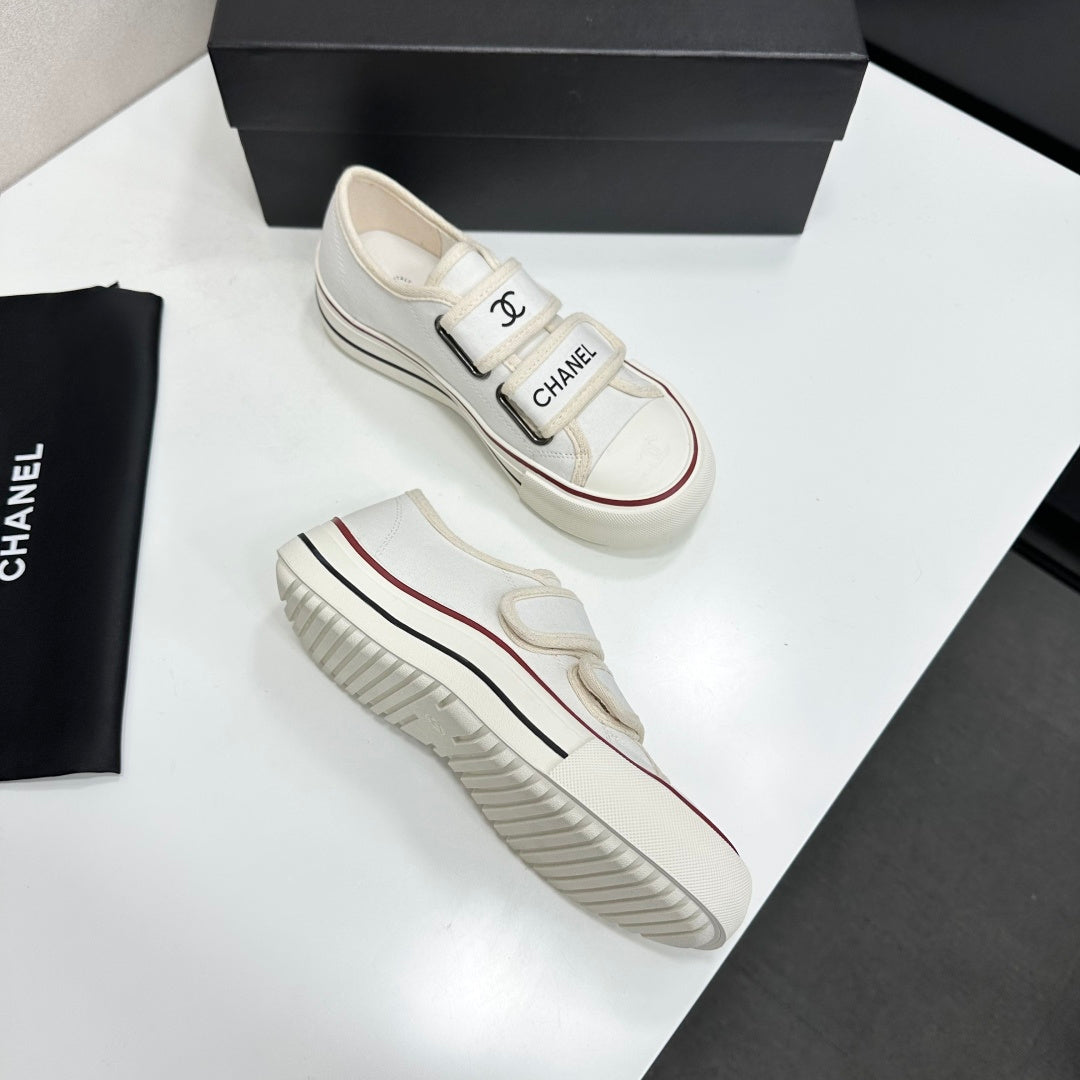 Velcro Platform Canvas Sneaker