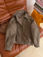 26 AW Pony Embroidered Herringbone Wool Jacket