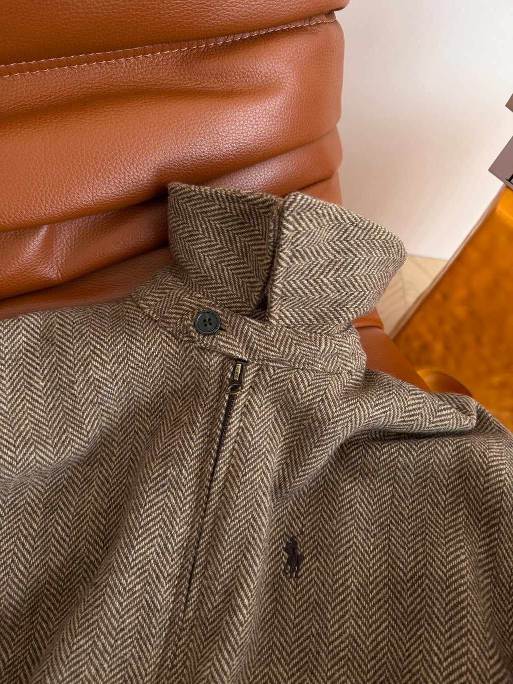 26 AW Pony Embroidered Herringbone Wool Jacket