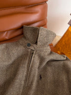 26 AW Pony Embroidered Herringbone Wool Jacket