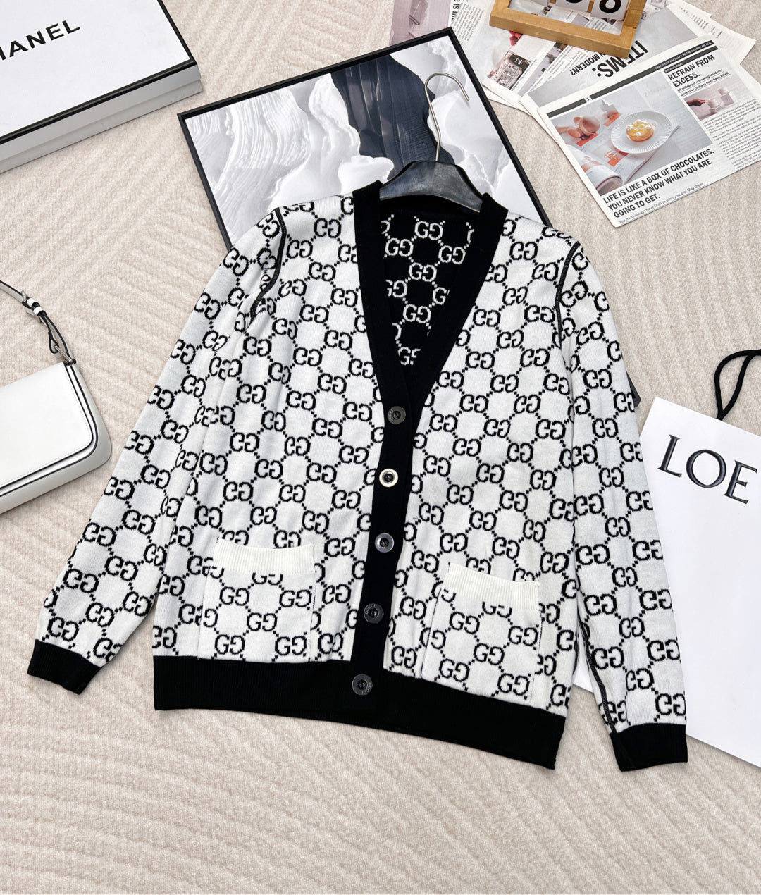 2025 Reversible Jacquard Cardigan [Top]