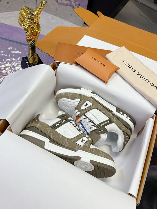 👟 Maxi Leather & Denim Sneakers