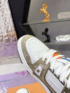 👟 Maxi Leather & Denim Sneakers