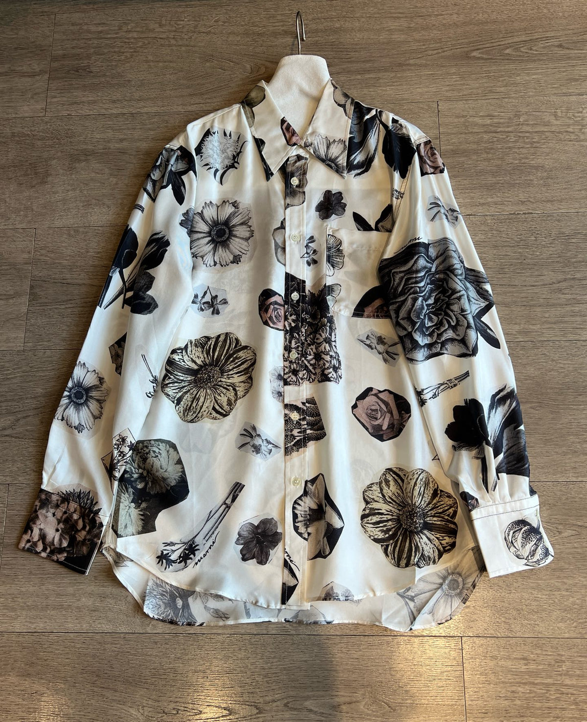 Printed Twill Silk Shirt