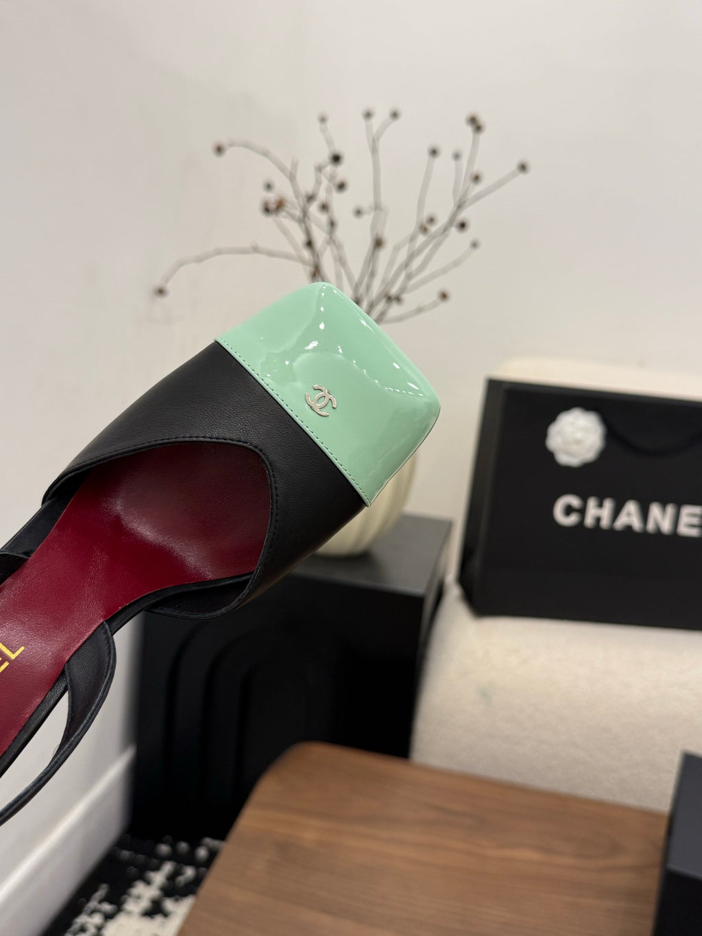 Square-Toe Slingback Mary Jane Heeled Sandals