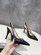Premium Sheepskin Heeled Shoes | 10 cm Heel