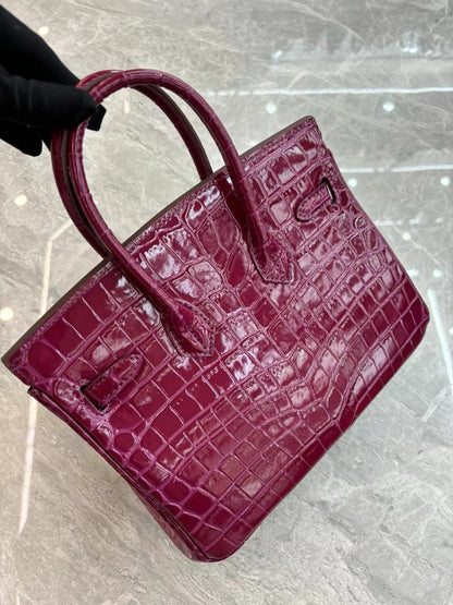 Her*mes Crocodile Pattern Birkin Bag