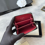 Lychee-Grain Zip Coin Purse (Premium Quality)