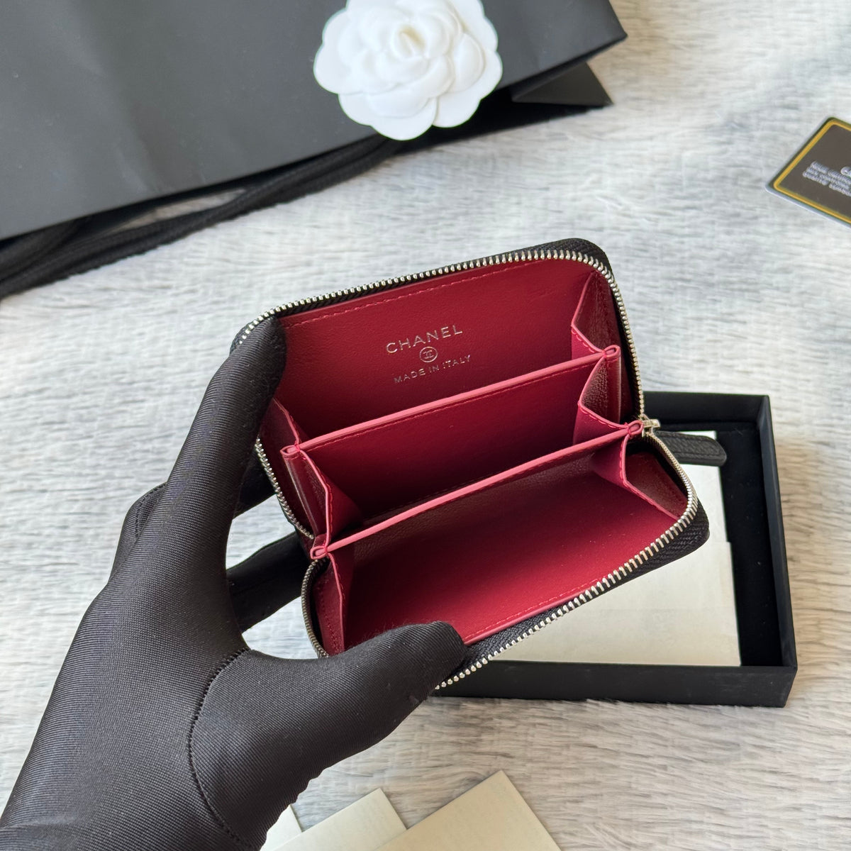 Lychee-Grain Zip Coin Purse (Premium Quality)