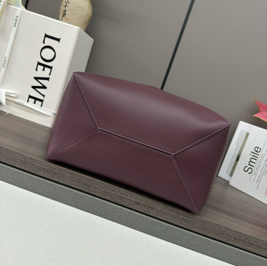 Glossy Leather Puzzle Fold Tote