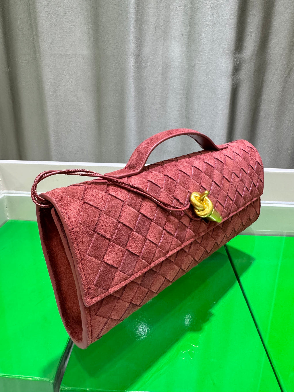 Frosted Leather Evening Handbag