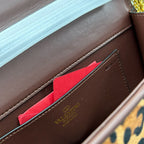 Leopard Print Logo Loco Calfskin Bag