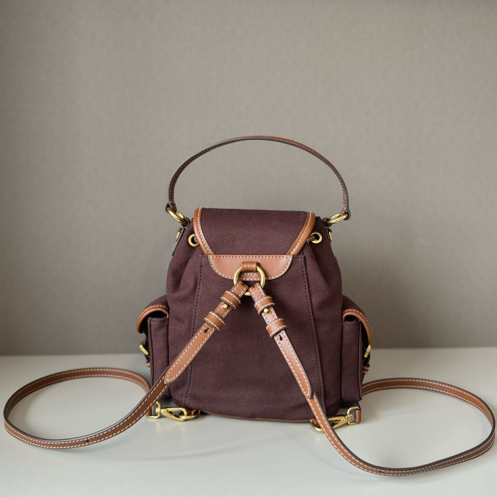Premium Canvas &  Calfskin College-Style Backpack – JKS