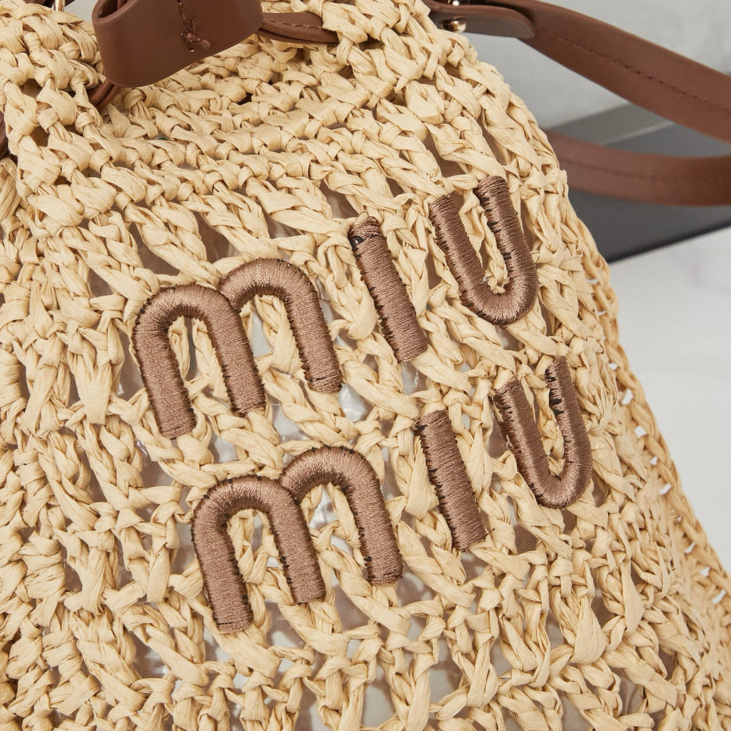 M. M Woven Bucket Bag