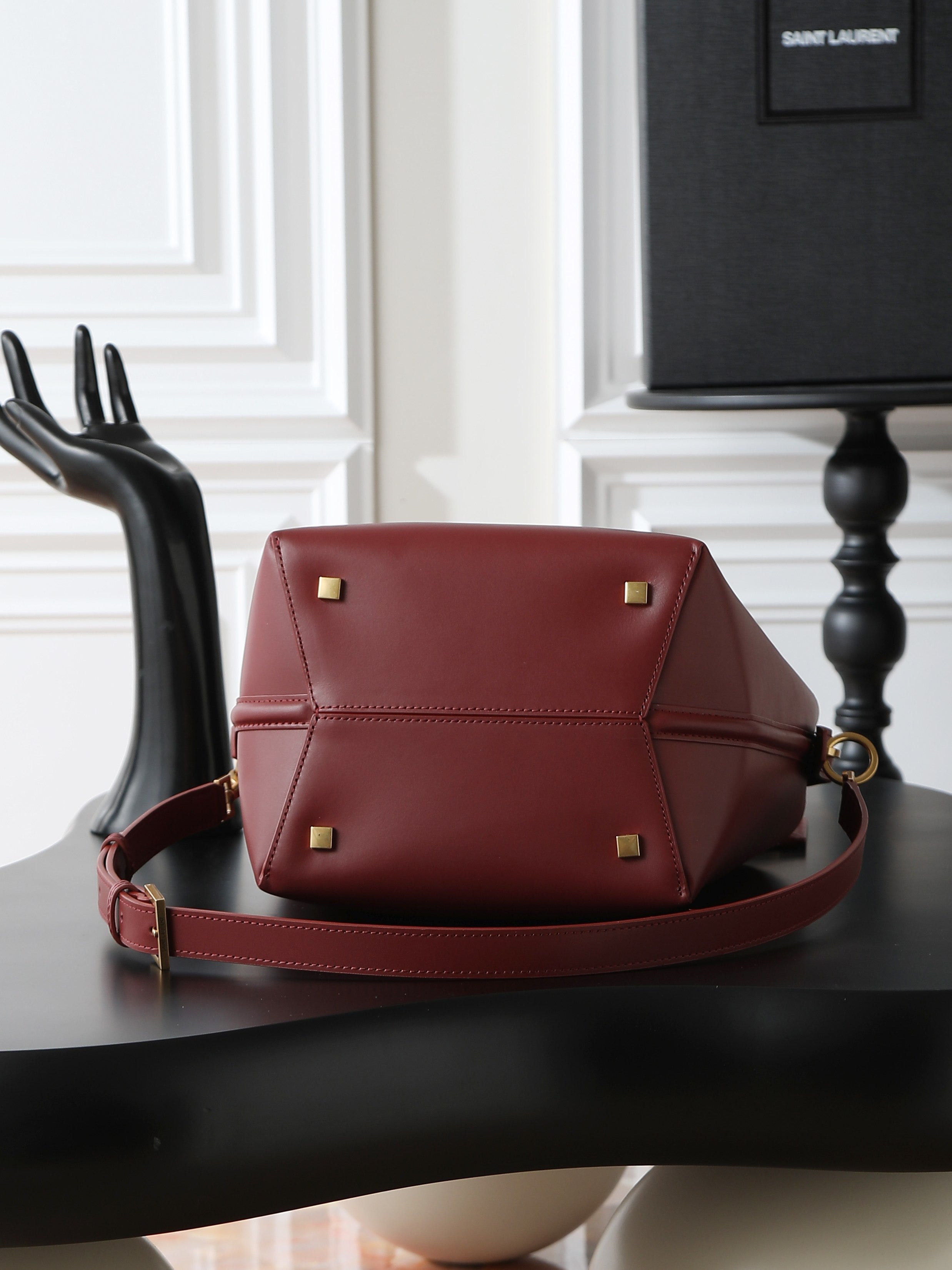 Bucket Bag | LE 37 | Smooth Calfskin | Dark Red (Premium Quality )