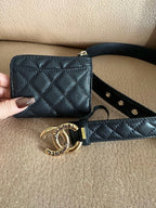 Black & Gold Quilted Belt