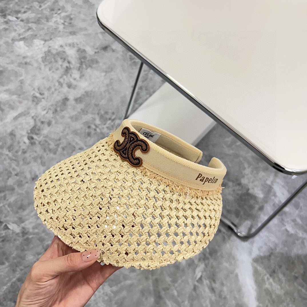 Summer Hollow Woven Sun Hat – Empty Top Style