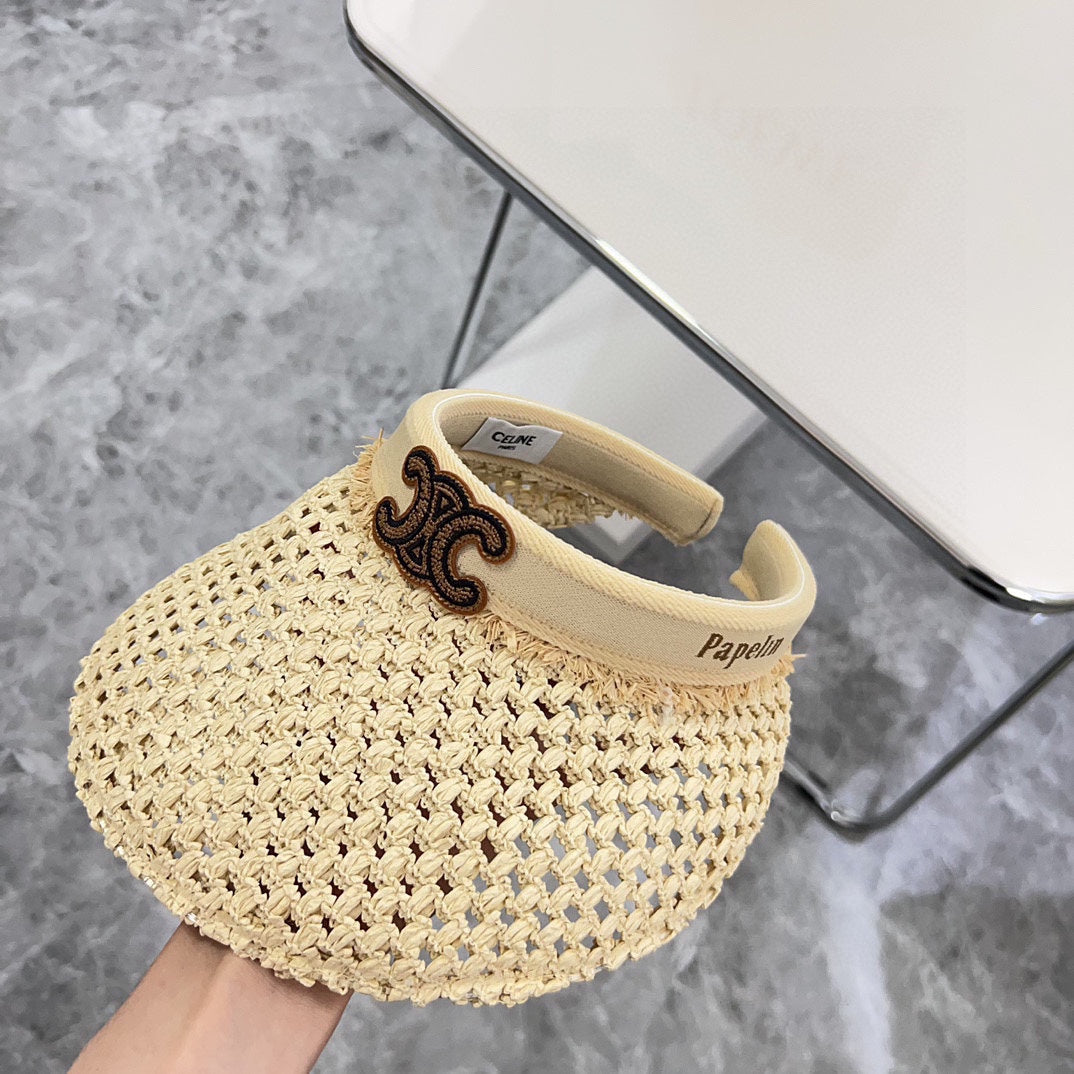 Summer Hollow Woven Sun Hat – Empty Top Style