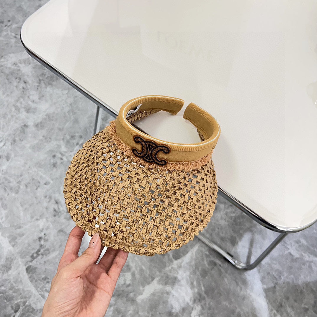 Summer Hollow Woven Sun Hat – Empty Top Style