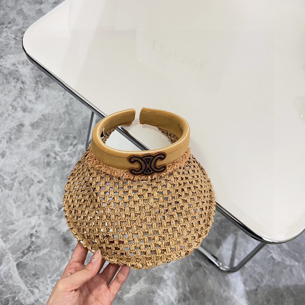 Summer Hollow Woven Sun Hat – Empty Top Style