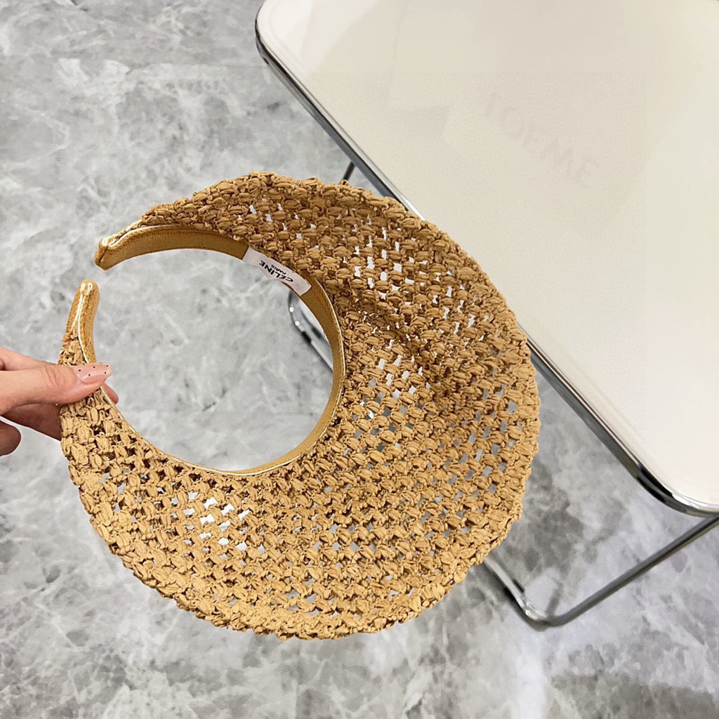 Summer Hollow Woven Sun Hat – Empty Top Style