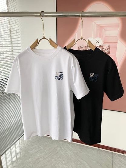 L0EWE 2024 Unisex Embroidered T-Shirt