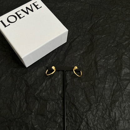 Gold-Tone Carved Diamond Clasp Hoop Earrings
