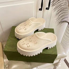 Monogram Cut-Out Rubber Sandals